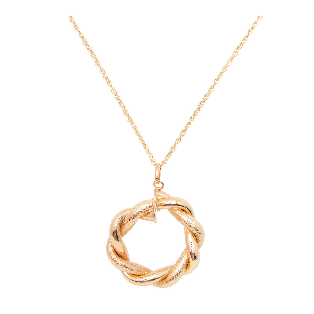 Juego para Dama "CIRCULO TRENZADO" en color oro