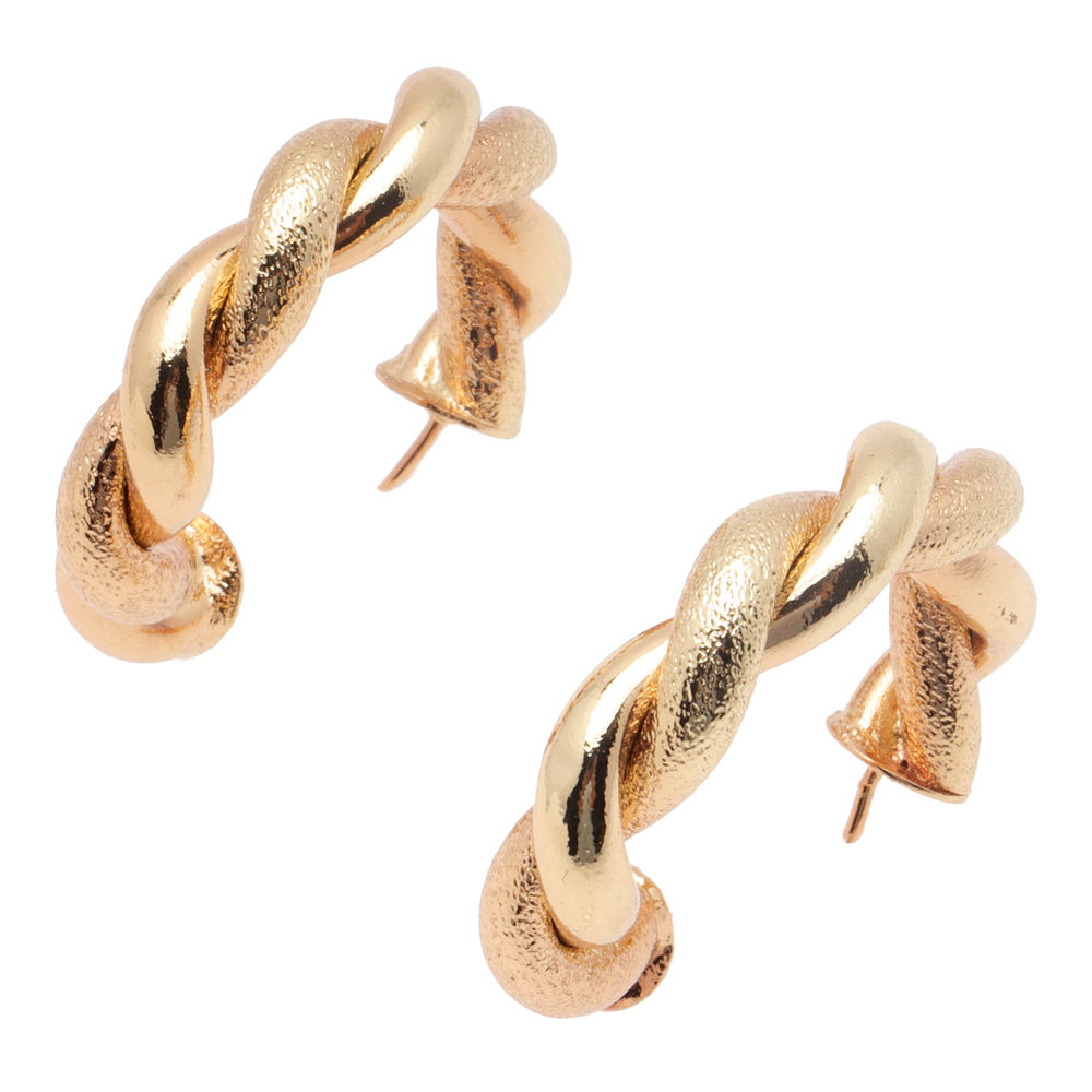 Juego para Dama "CIRCULO TRENZADO" en color oro