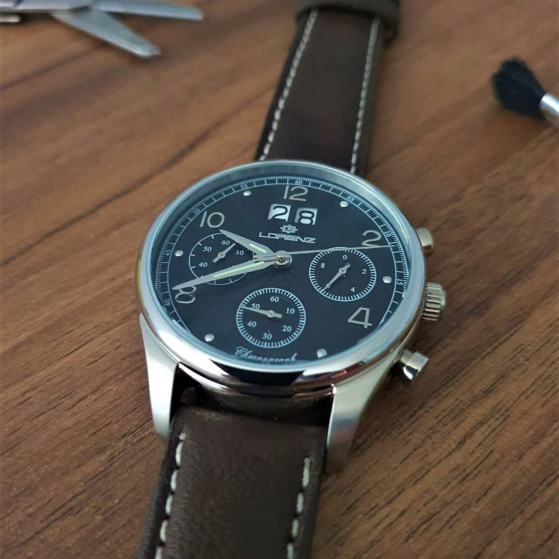 Reloj Lorenz - 1934 Cronógrafo - Caballero - Acero 316 L - 42mm - Italy