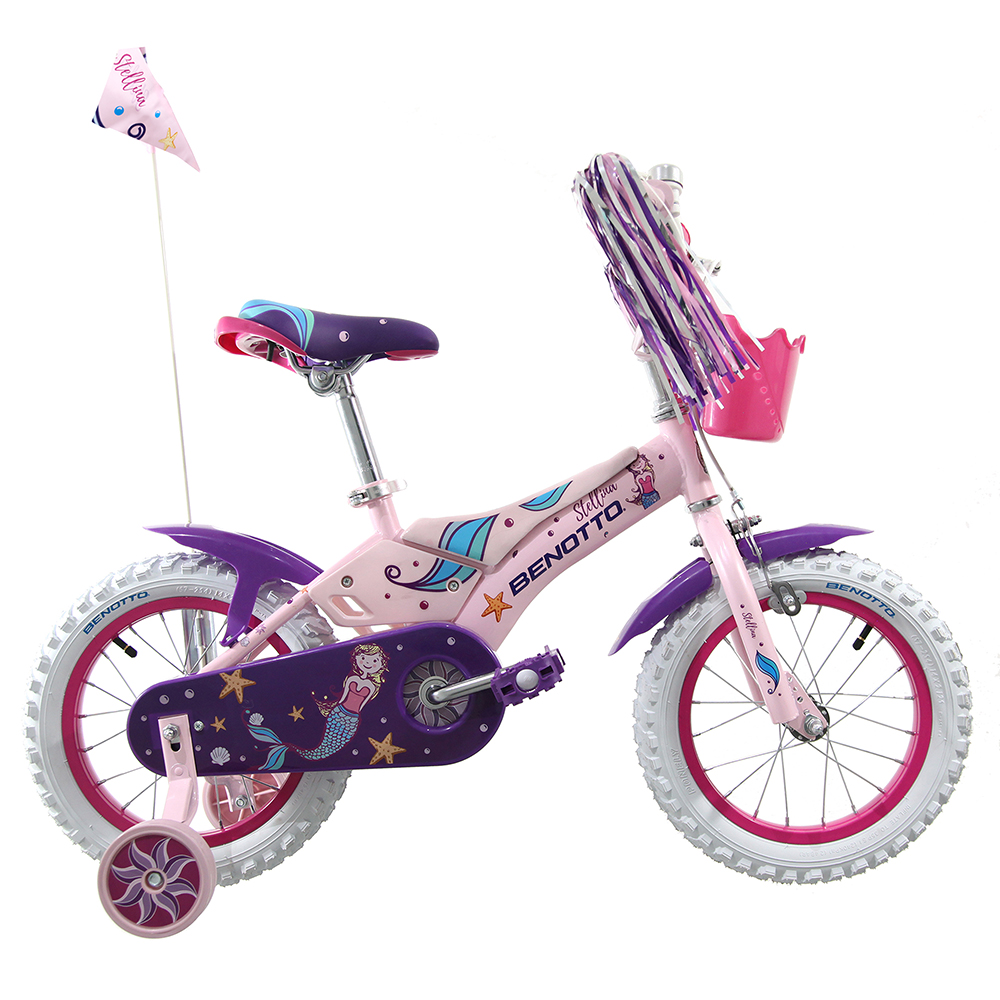 Bicicleta BENOTTO Infantil STELLINA R14 Acero 1V. Blanco Niña