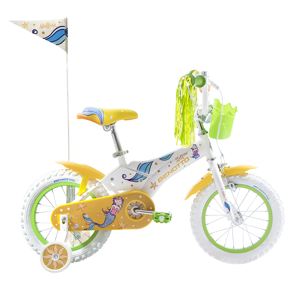Bicicleta BENOTTO Infantil STELLINA R14 Acero 1V. Blanco Niña
