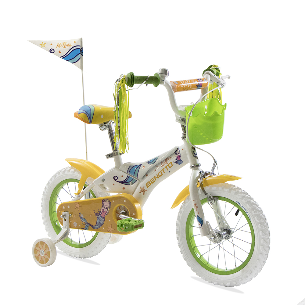 Bicicleta BENOTTO Infantil STELLINA R14 Acero 1V. Blanco Niña