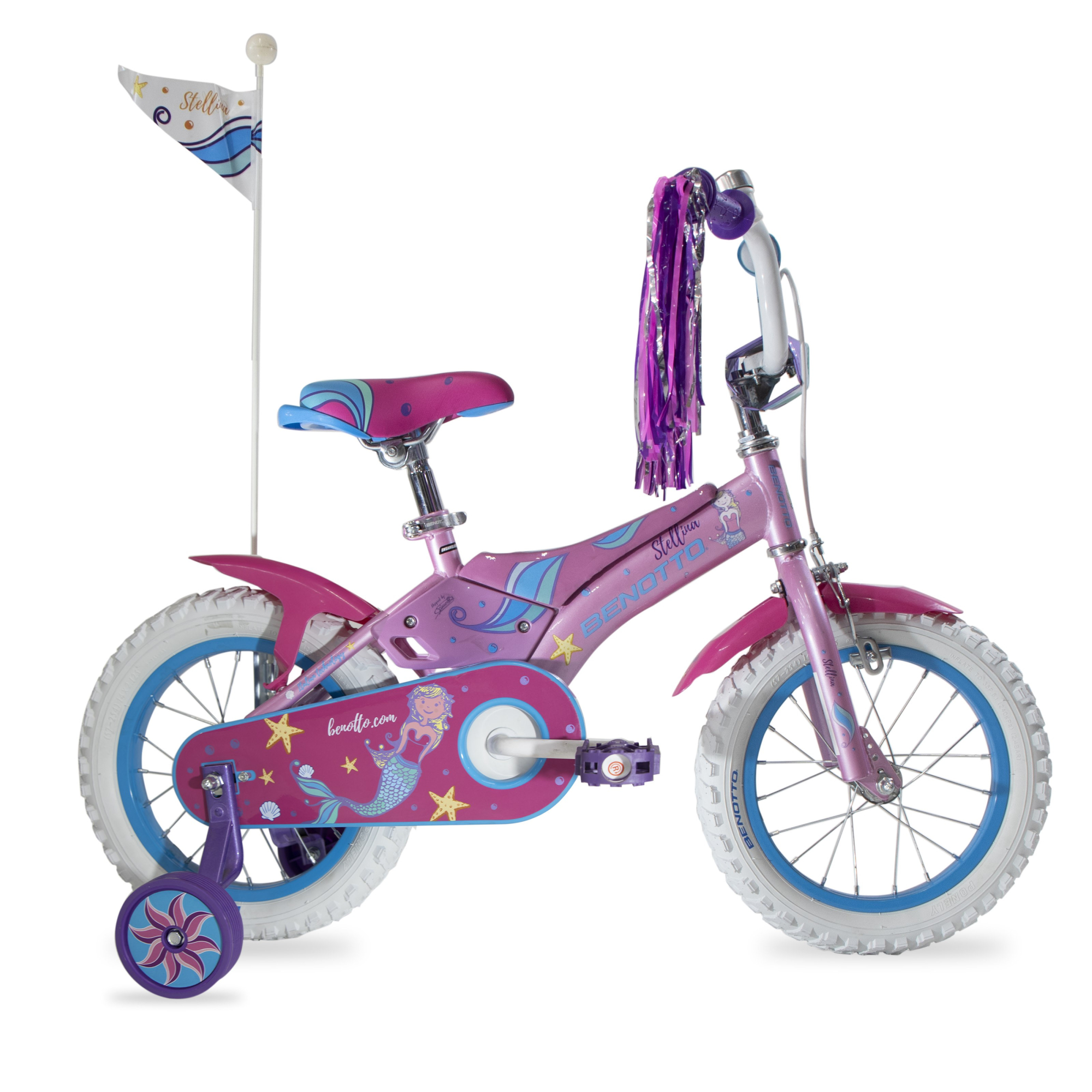 Bicicleta BENOTTO Infantil STELLINA R14 Acero 1V. Blanco Niña