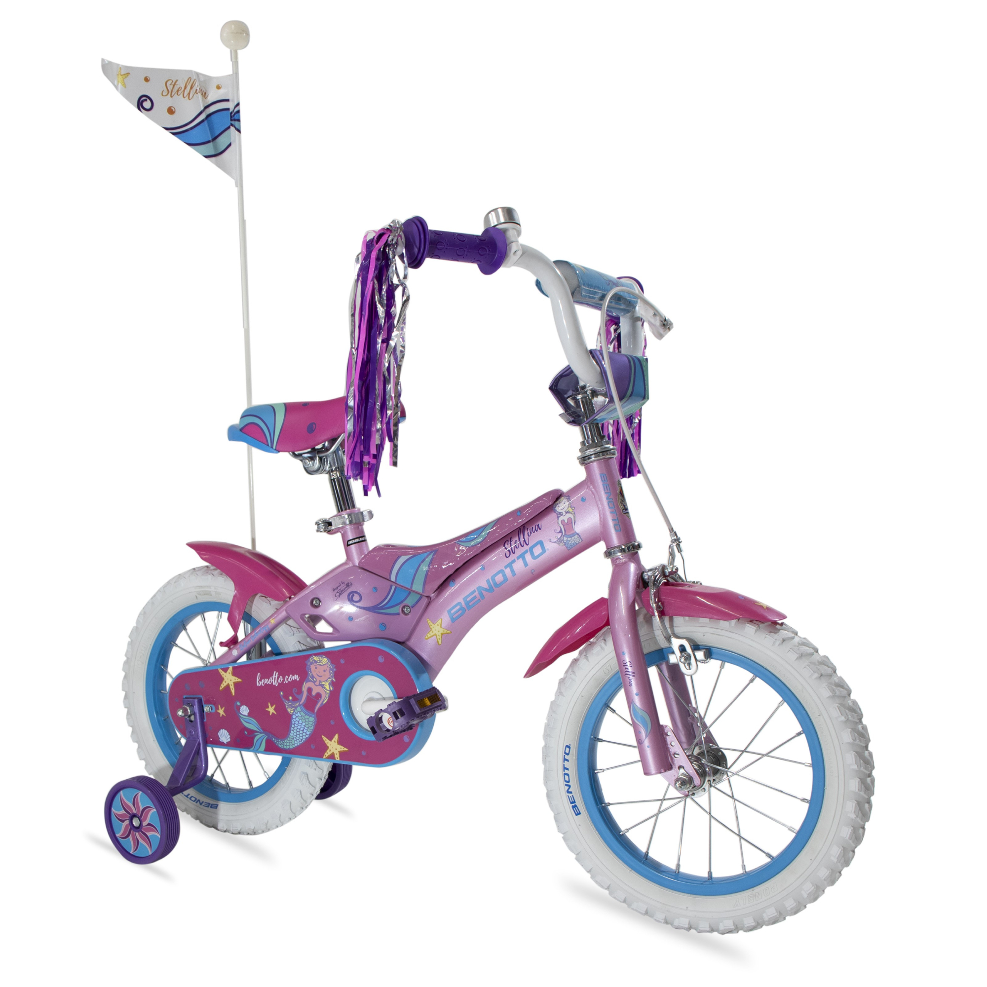 Bicicleta BENOTTO Infantil STELLINA R14 Acero 1V. Blanco Niña