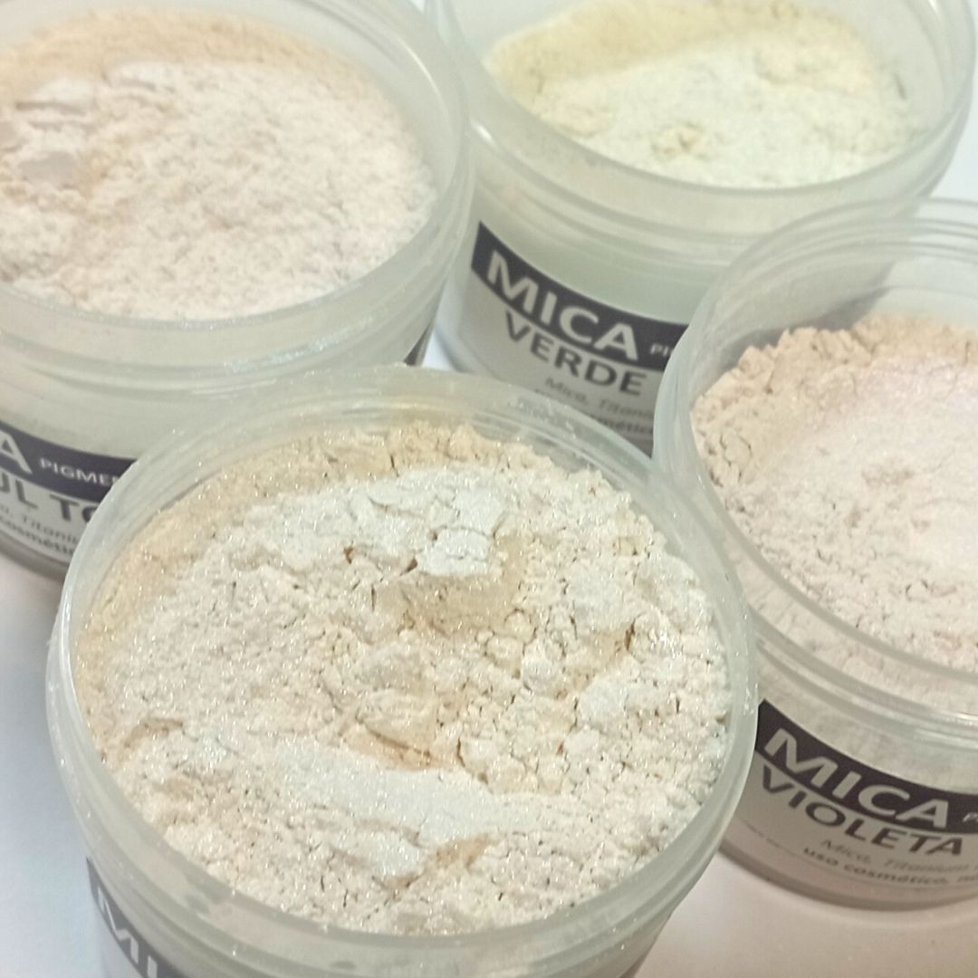 Colorante mica polvo para jabonería y cosmética blanco perlado 20 gr.