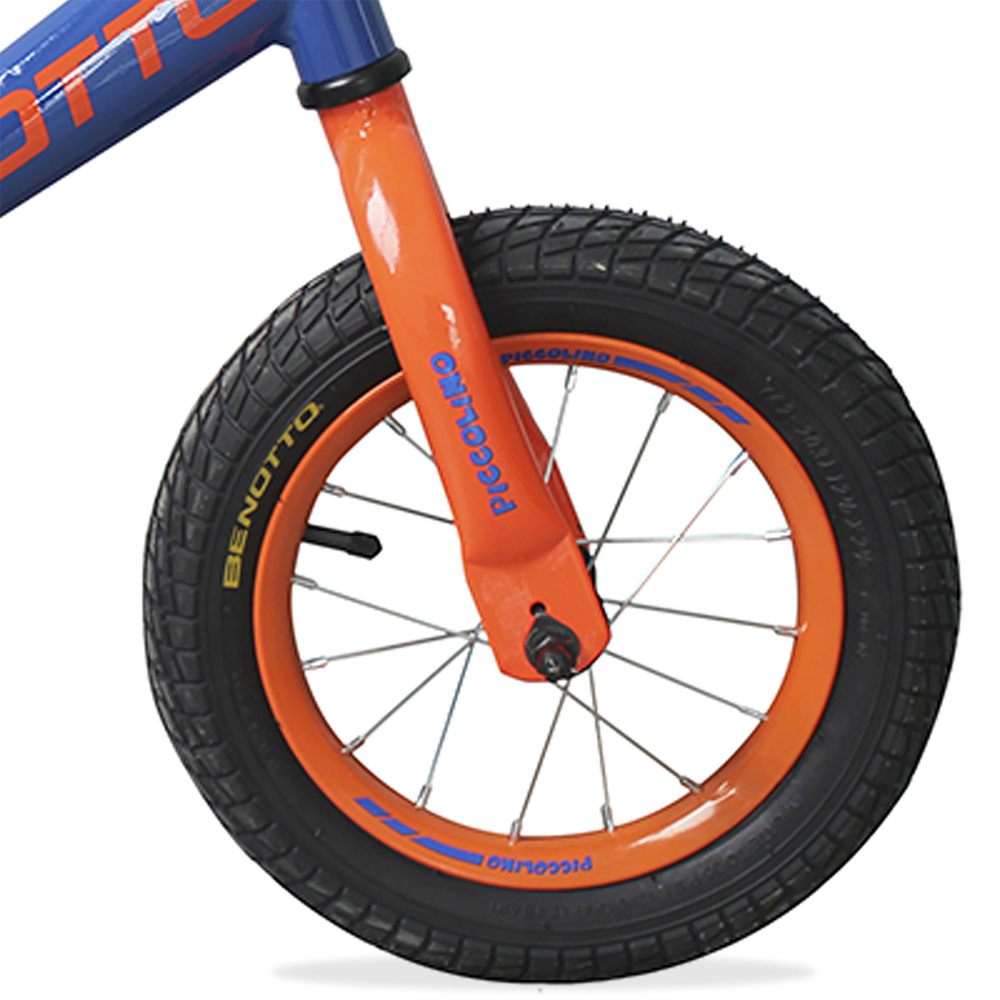 Bicicleta BENOTTO Infantil PICCOLINO R12 Acero Entrenadora Azul/Naranja Niño