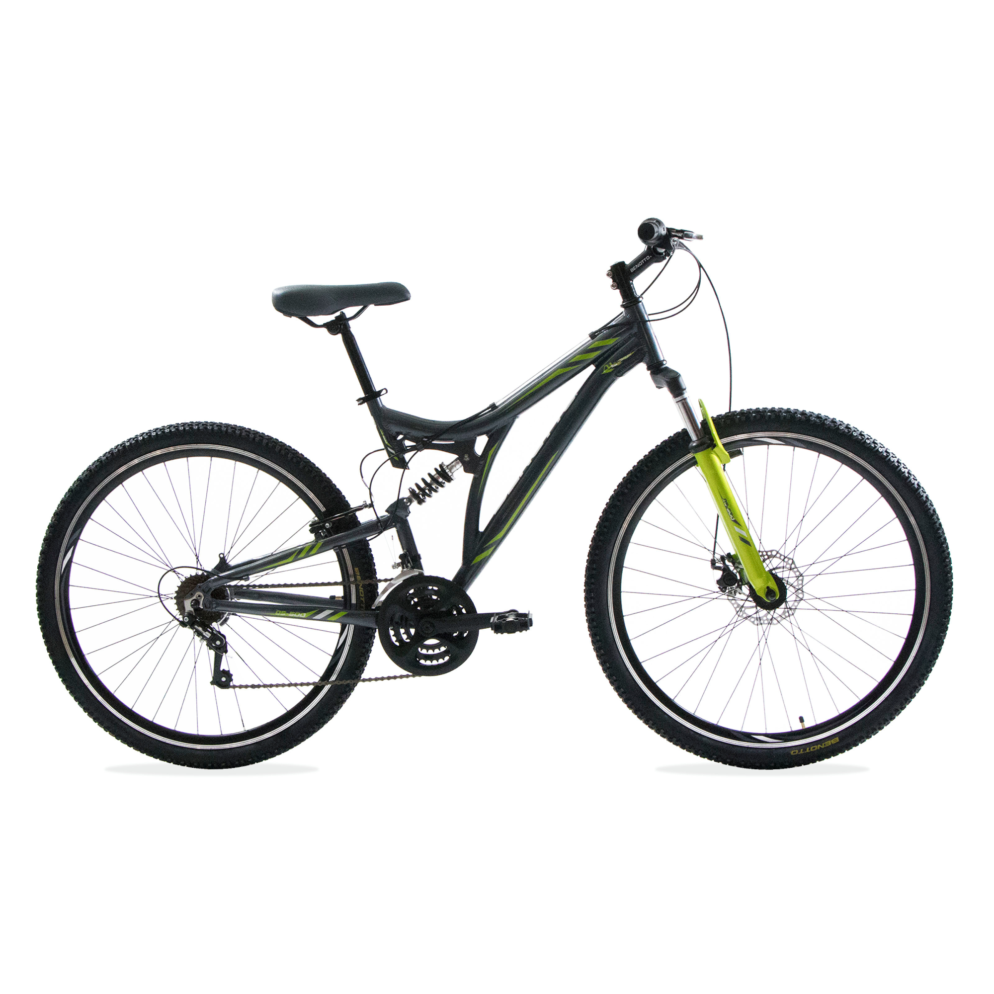 Bicicleta BENOTTO Montaña DS-500 R29 Aluminio 21V. Gris Oscuro/Verde Hombre
