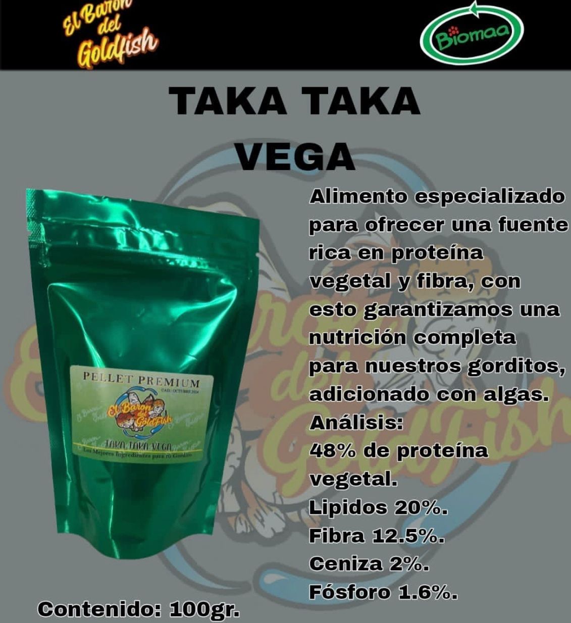 Alimento para peces Taka Taka vega