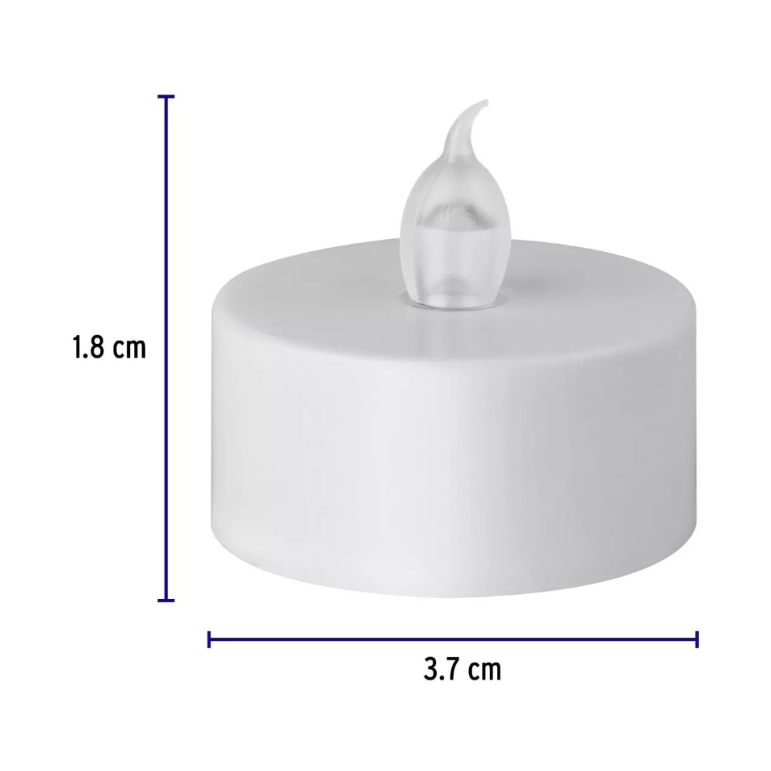 Caja Con 6 Mini Velas Led Con Efecto Llama Real