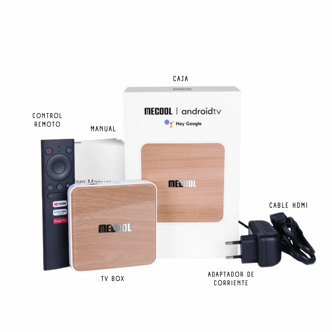 KM6 Deluxe Android TV Box Prime Video certificada por Google y Chromecast