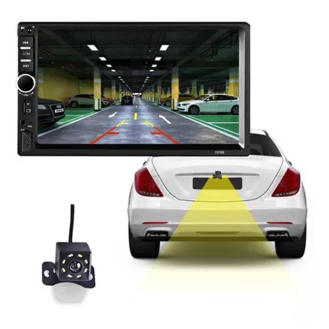 Auto Estéreo Táctil Bluetooth Mirrorlink Usb Fm Aux Cámara