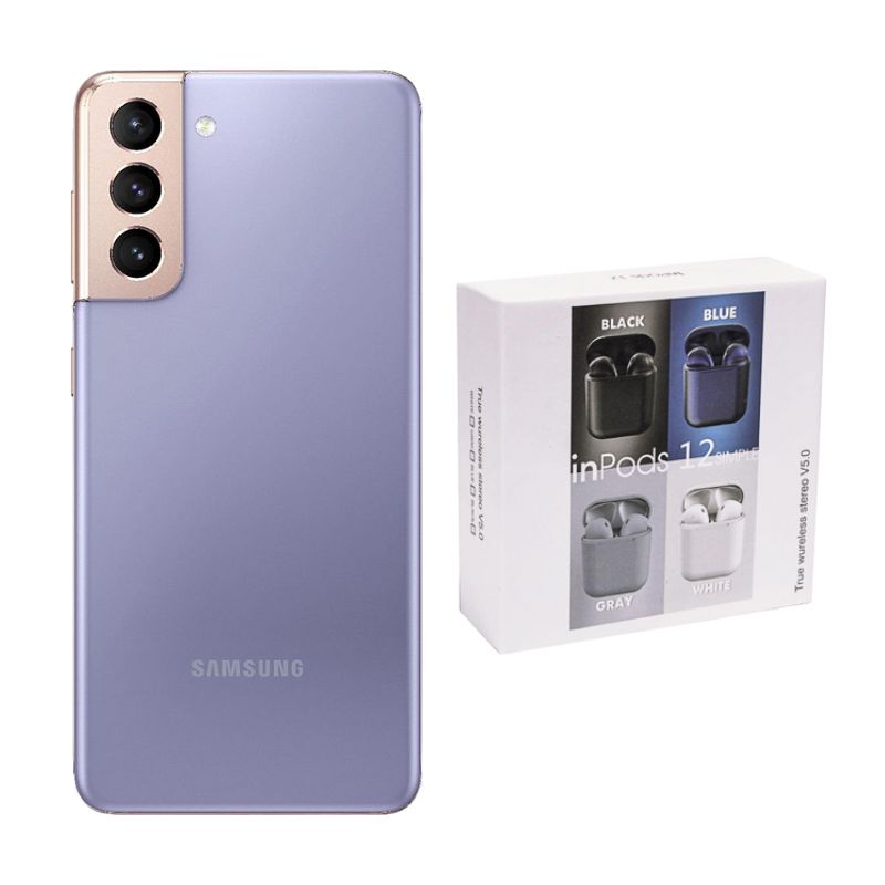 Galaxy S21 Plus 128GB Violeta Reacondicionado Grado A + Audífonos Genéricos