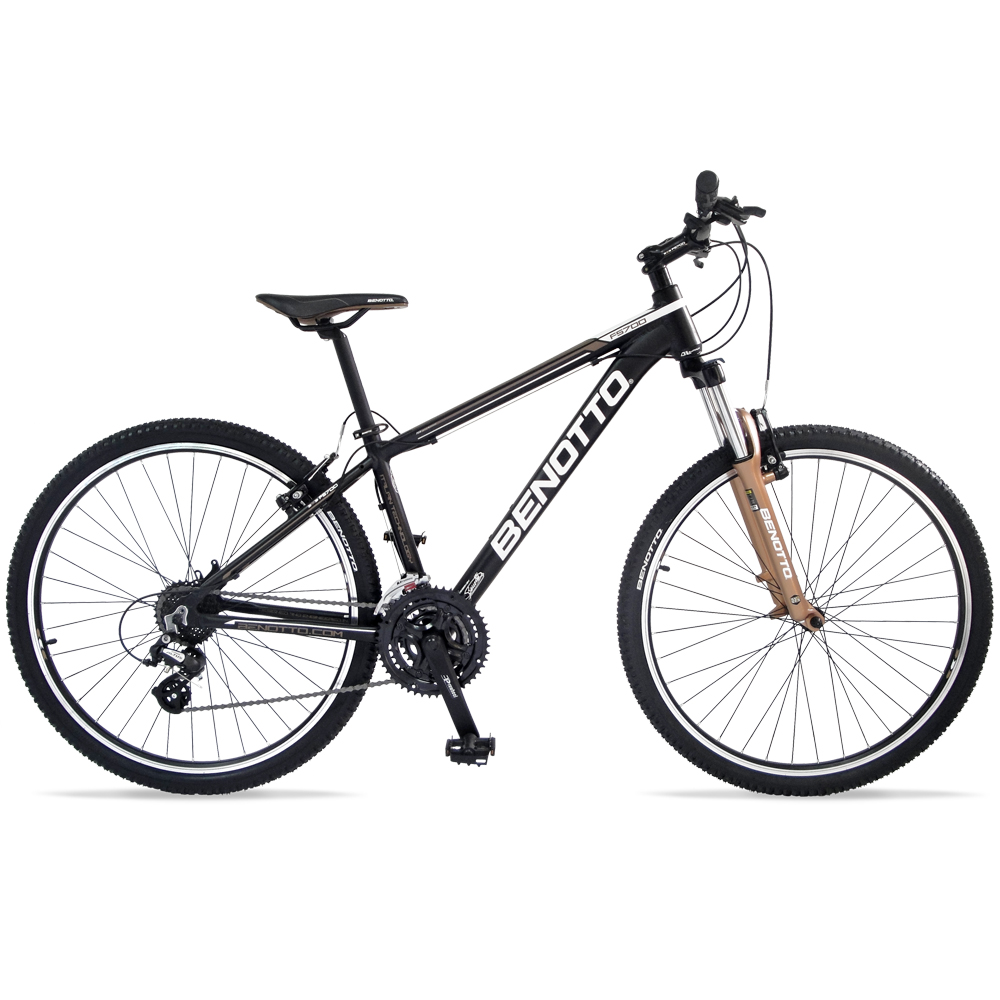 Bicicleta BENOTTO Montaña FS-700 R27.5 Aluminio 24V. Negro Calcomania Dorada