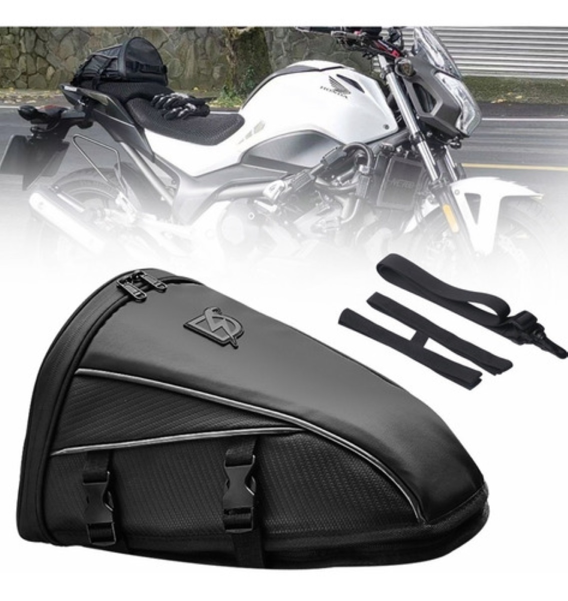 Accesorios Moto Impermeablealforjas Parte-trasera Negra