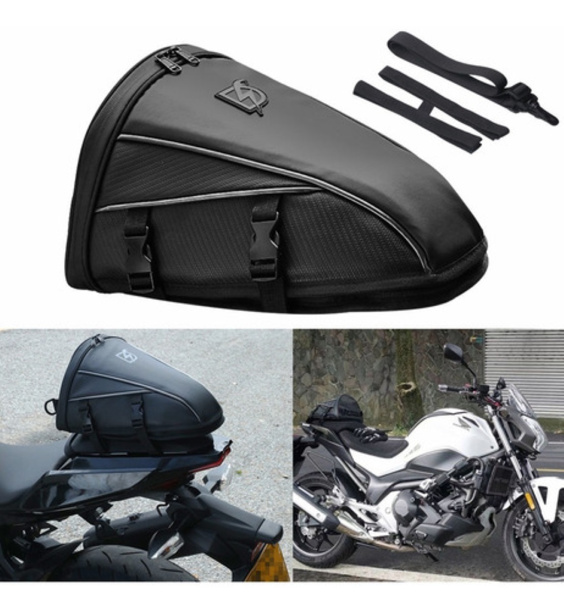 Accesorios Moto Impermeablealforjas Parte-trasera Negra
