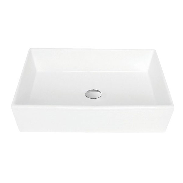 Lavabo de Cerámica Blanco cuadrado de sobreponer