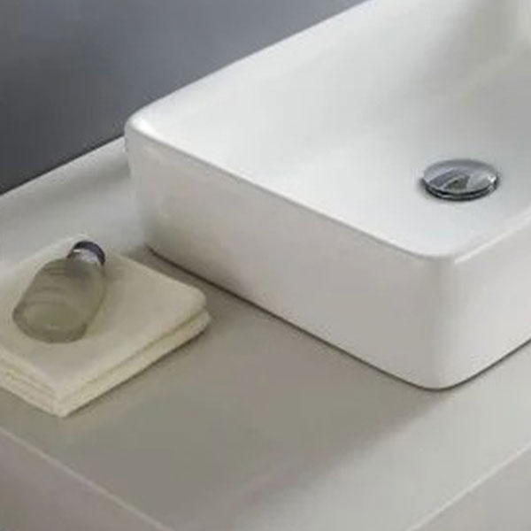 Lavabo de Cerámica Blanco cuadrado de sobreponer