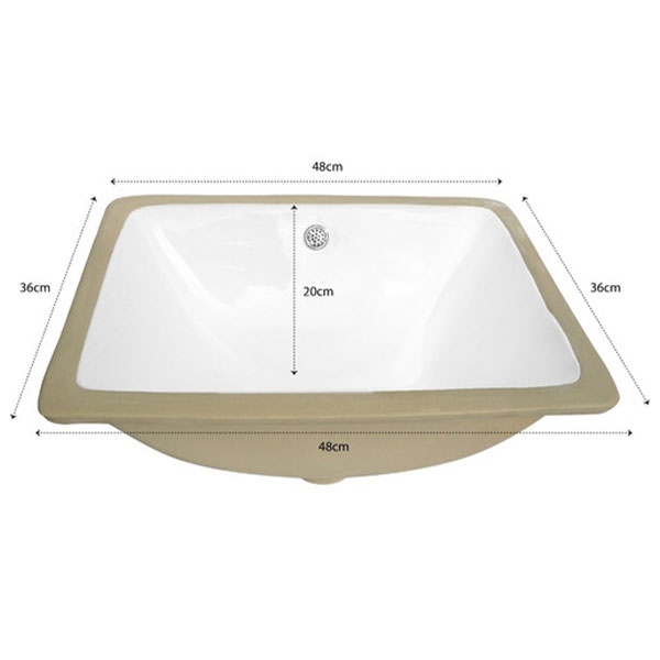 Lavabo de Cerámica Blanco de Sub Montar