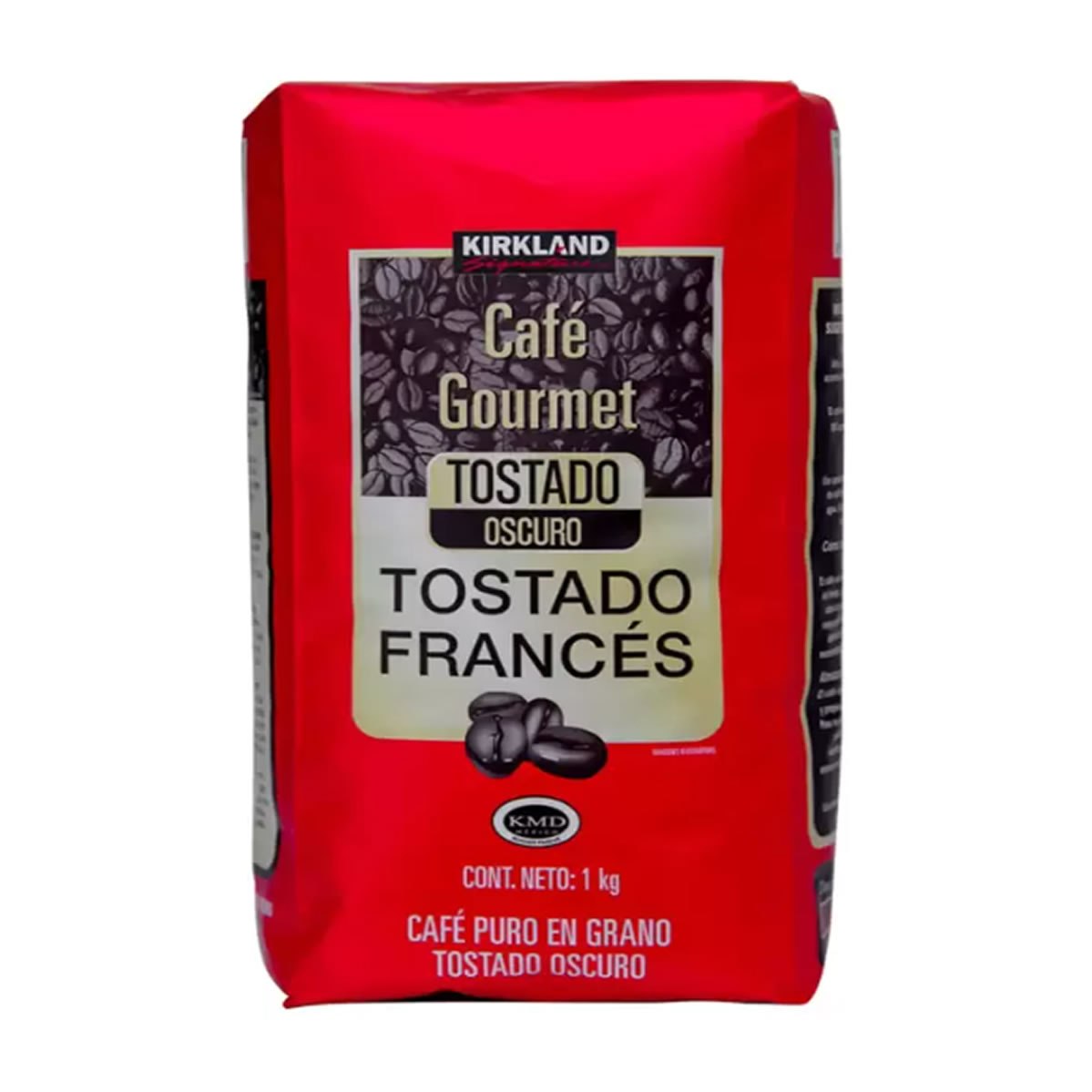 Café Gourmet Tostado Francés en Grano Kirkland Signature 1kg