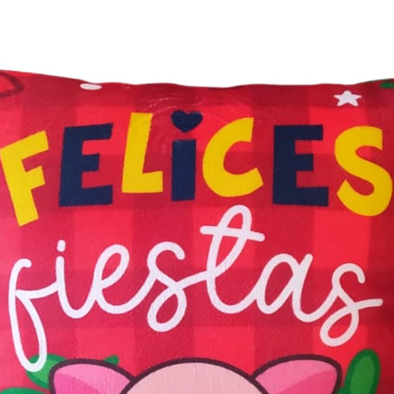 Cojín Decorativo Ajolote Felices Fiestas 36cm Axolotl Regalo Navidad Sirenas