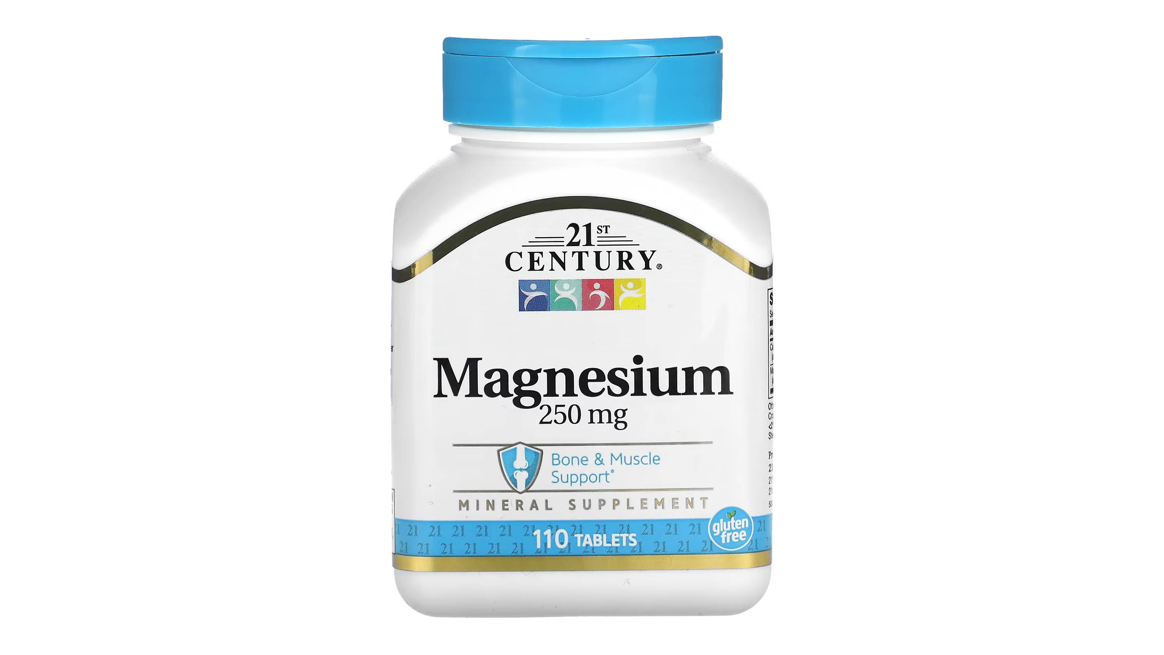 Magnesio Magnesium 250 Mg 110 Tabs + Calcio 65 Mg Century 21
