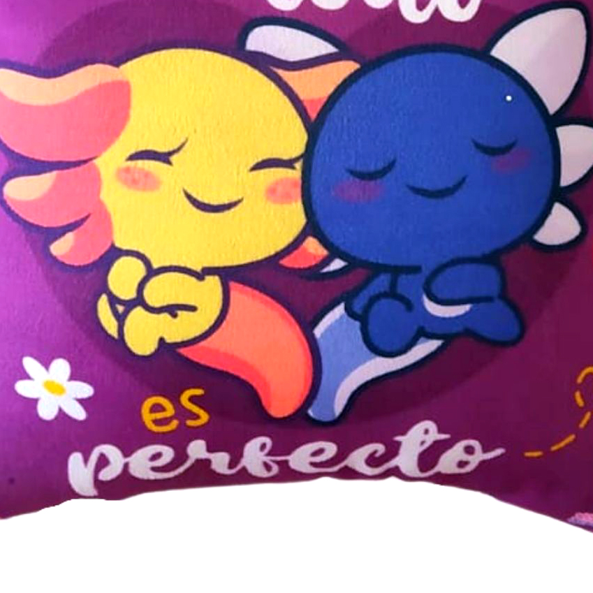 Cojín Decorativo Ajolote A Tu Lado 36cm Axolotl Regalo Sirenas