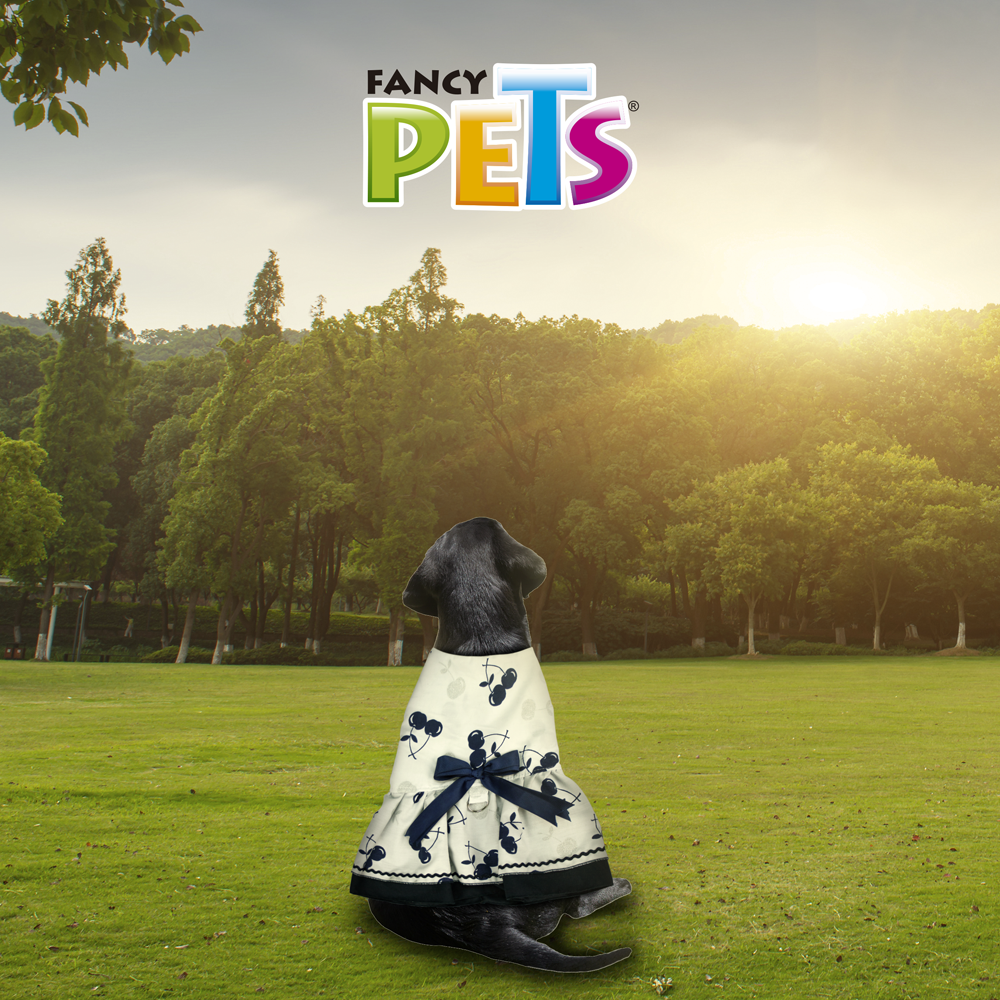 Fancy Pets vestido cerezas azules  para perros extra chico