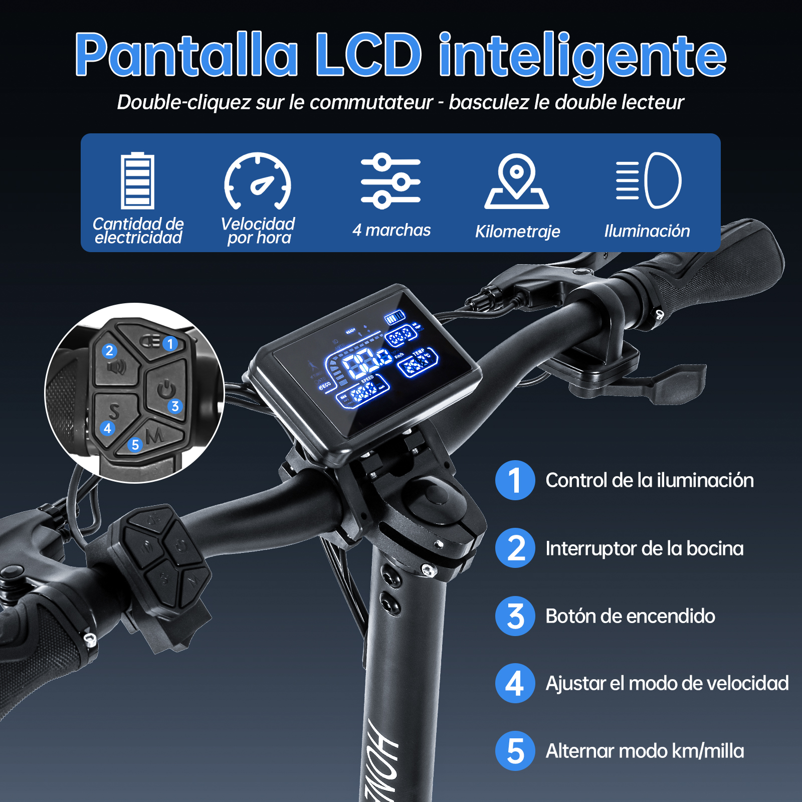 Scooter Eléctrico Honey Whale T8-B Rojo.