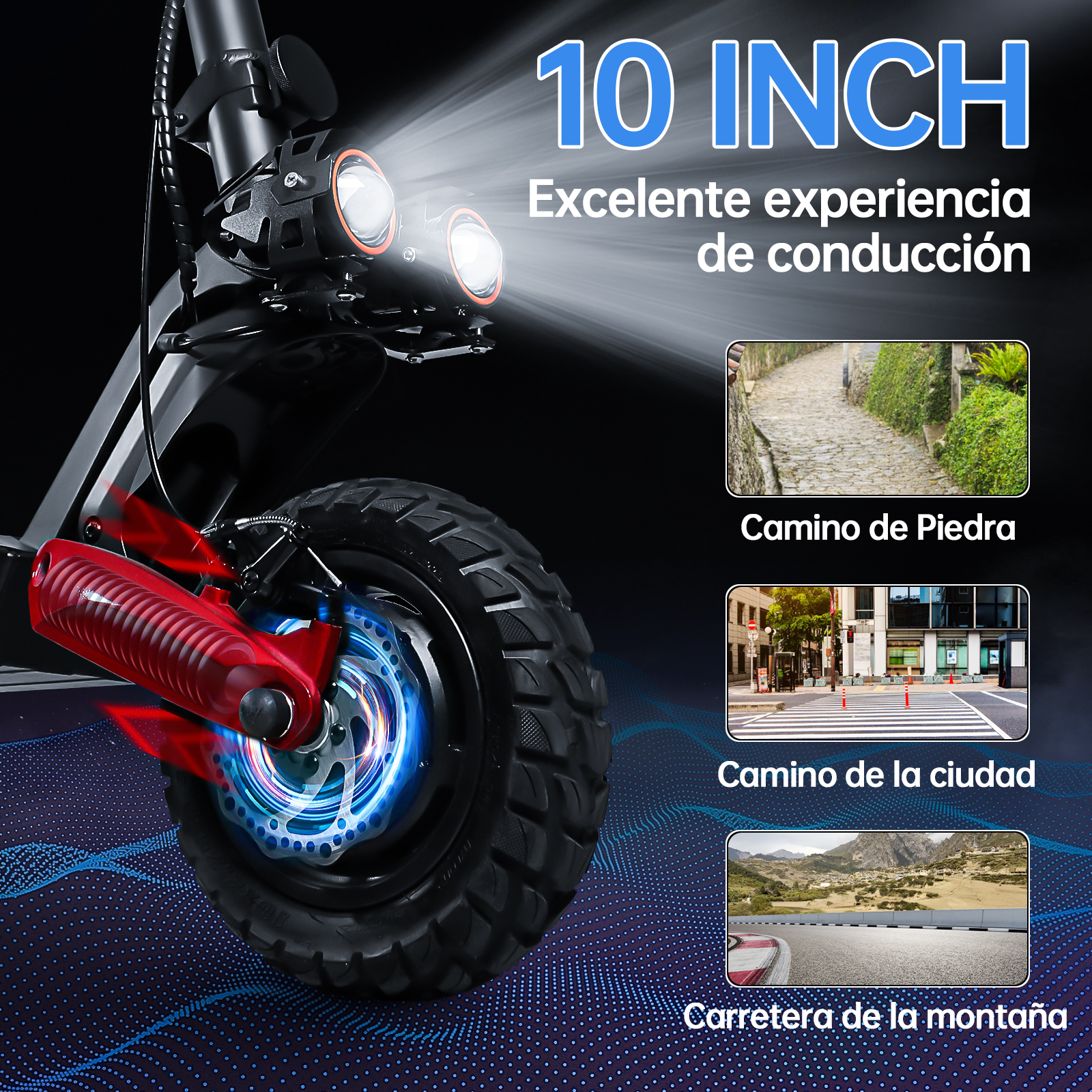 Scooter Eléctrico Honey Whale T8-B Rojo.