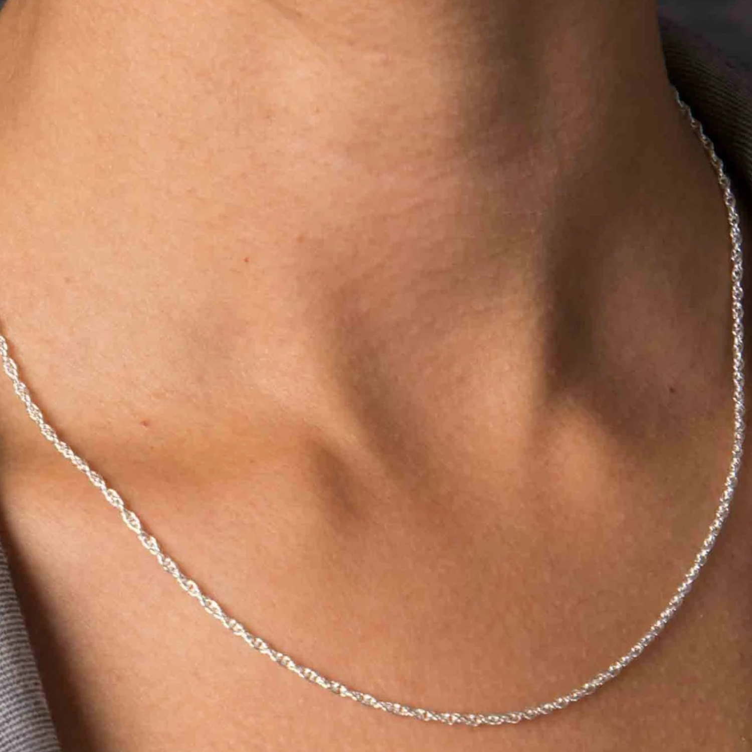 Cadena Torsal TO14 de 50 cm elaborado en fina plata ley .925 certificada