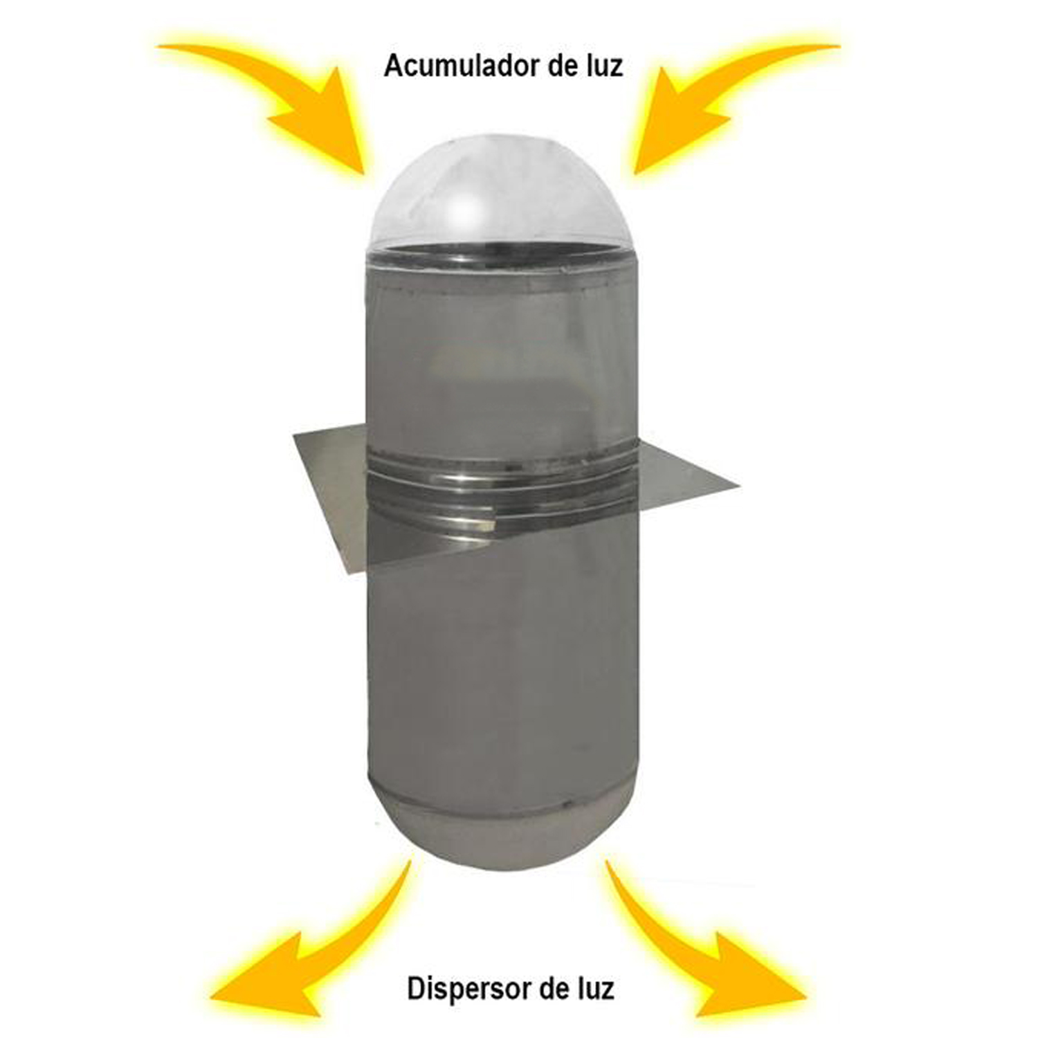 Domos Solares Residencias MXLSC-012 14 Diámetro Domo 14 Diámetro Ducto 24 metros cuadrados 108 Pulg 6500 Intensidad Lumen Tipo de Base Adaptable Desarmado, SolarCandle