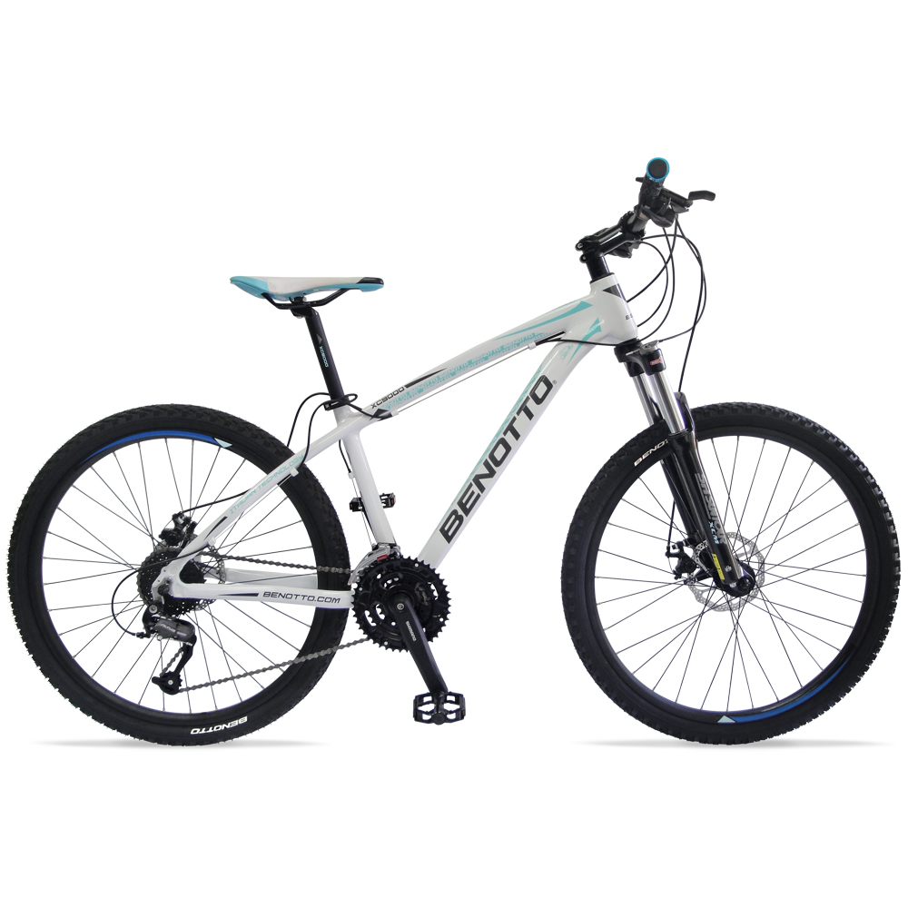 Bicicleta BENOTTO Montaña XC-9000 R26  Aluminio 27V. Blanco/Negro