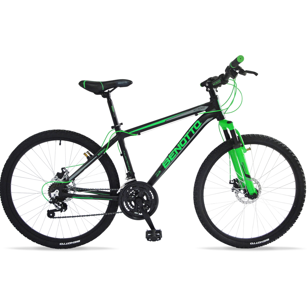 Bicicleta BENOTTO Montaña XC-5000 R26 Aluminio 21V.Negro/Verde