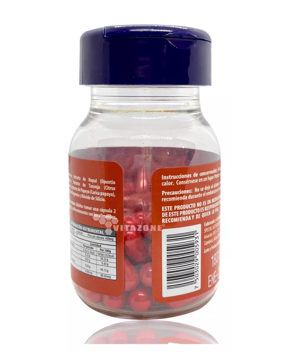 Toronja Nopal Papaya 30 Cápsulas Naturagel