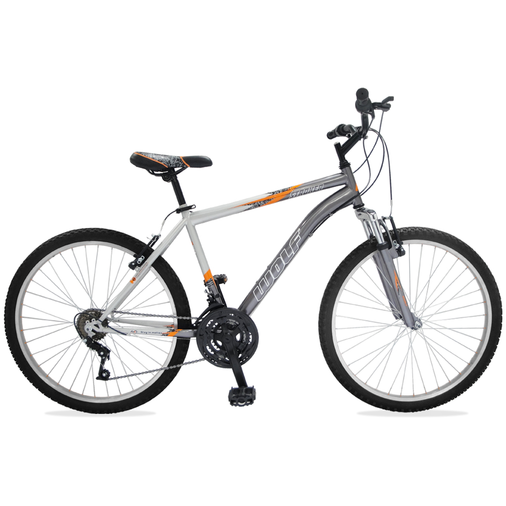 Bicicleta WOLF Montaña R26 Acero 18V. Gris/Plata Hombre