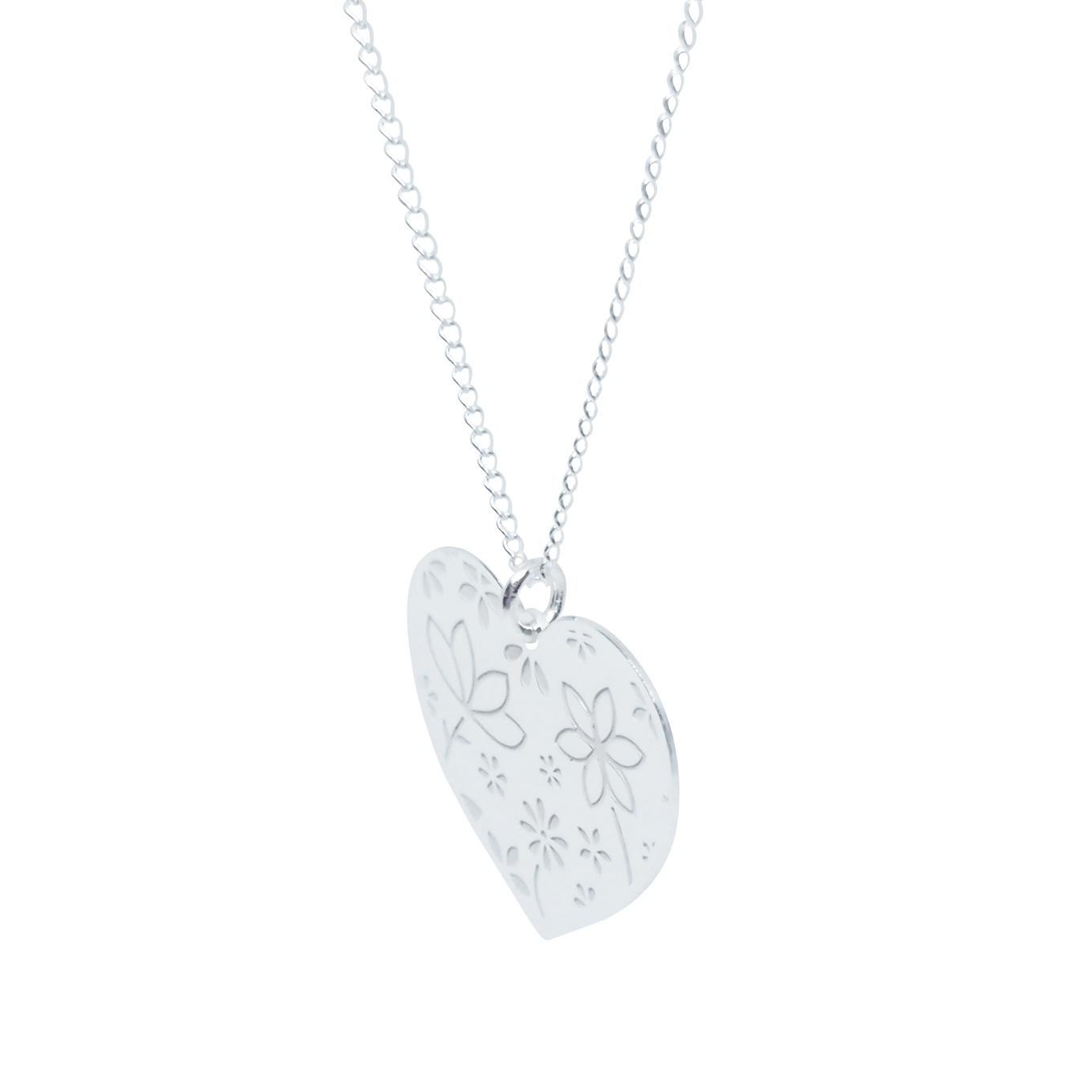 Dije corazón Querer de plata .925 con cadena ajustable de 50cm, Colección Querer, Joyería para Mujer de Anante Joyería