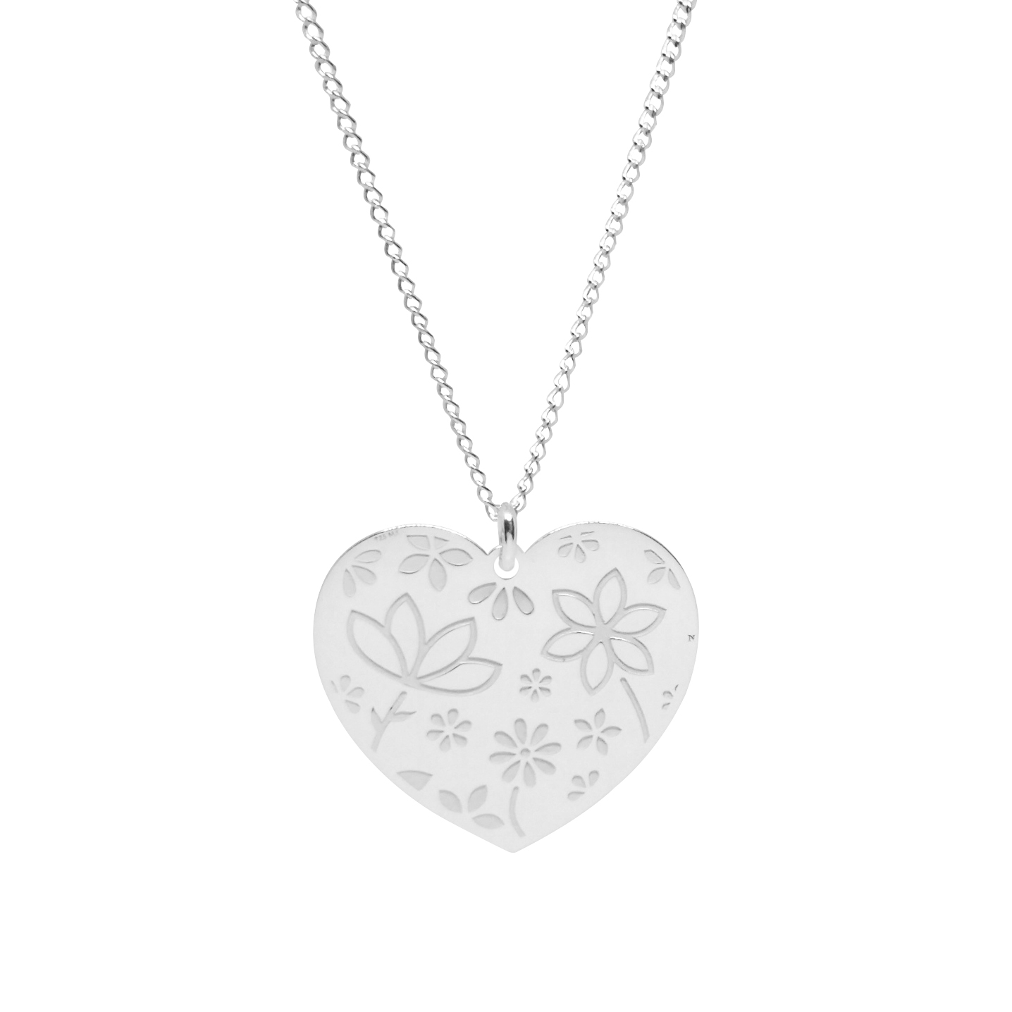 Dije corazón Querer de plata .925 con cadena ajustable de 50cm, Colección Querer, Joyería para Mujer de Anante Joyería