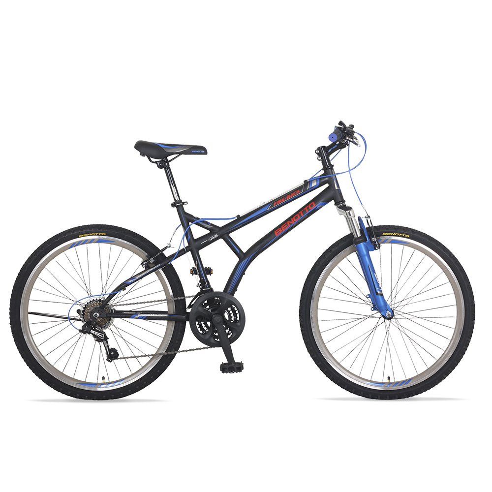 Bicicleta BENOTTO Montaña FIRE BACK R26 Acero 21V.  Azul/Verde  Hombre