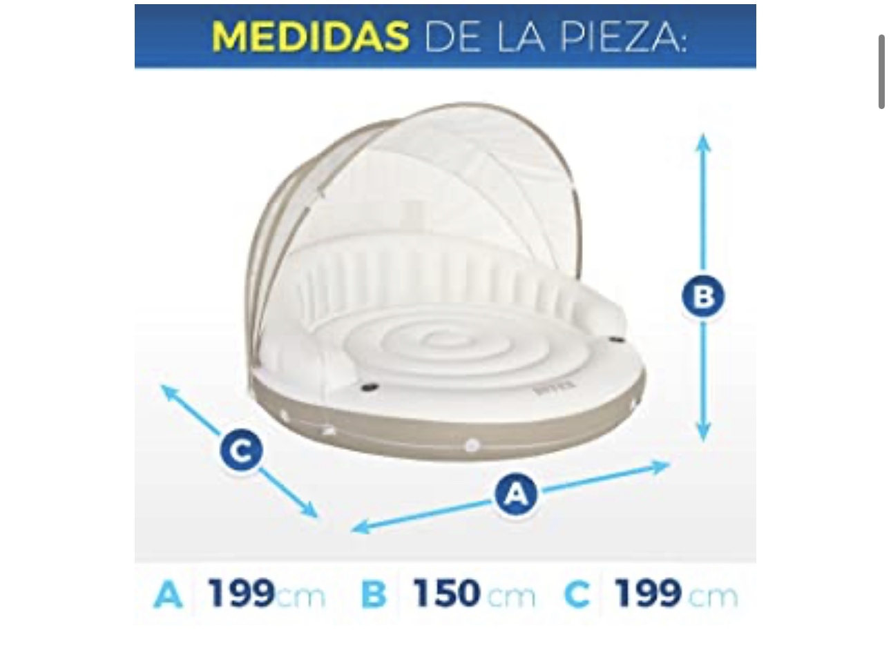 Intex Isla Canopy Island Tumbona Inflable