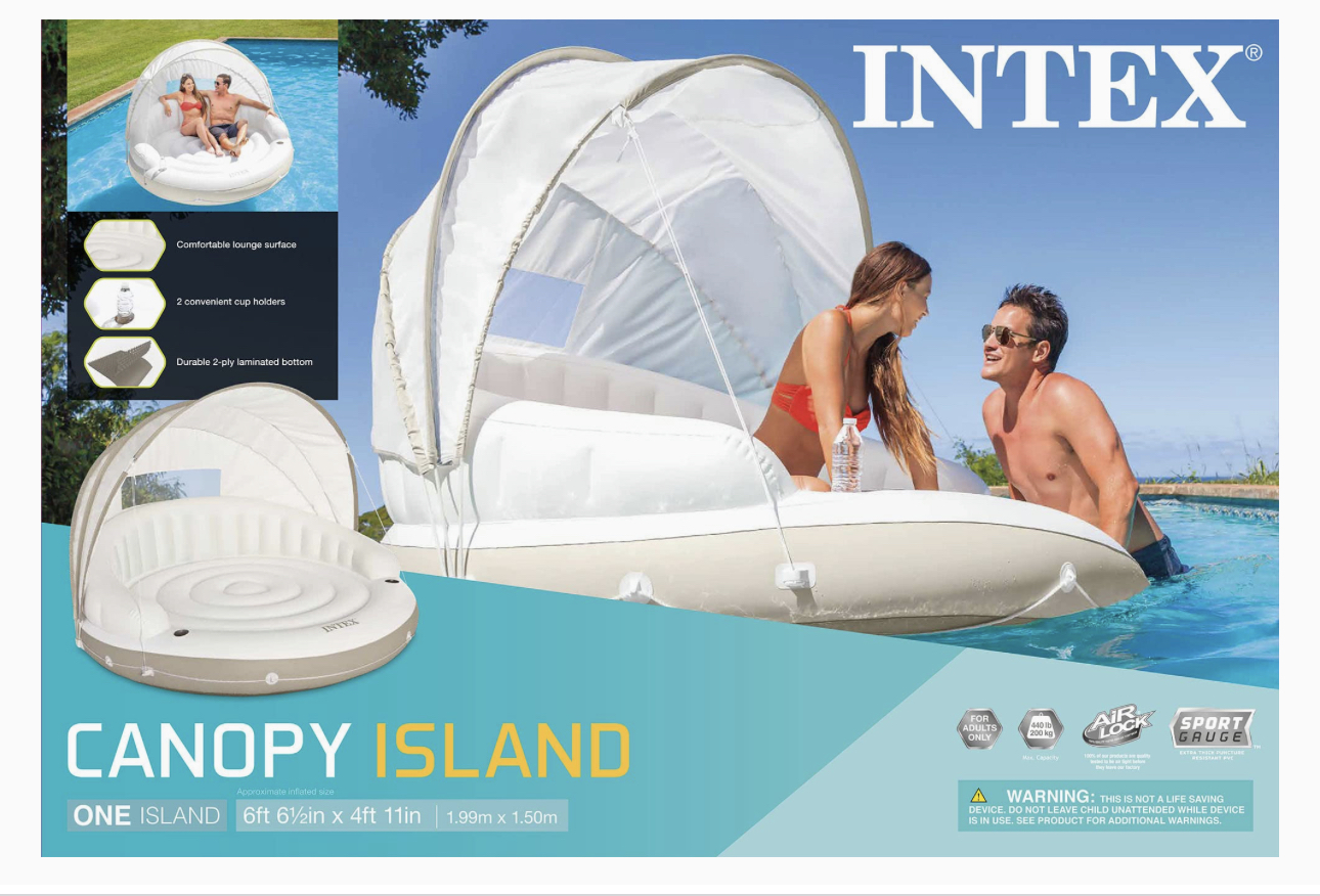 Intex Isla Canopy Island Tumbona Inflable