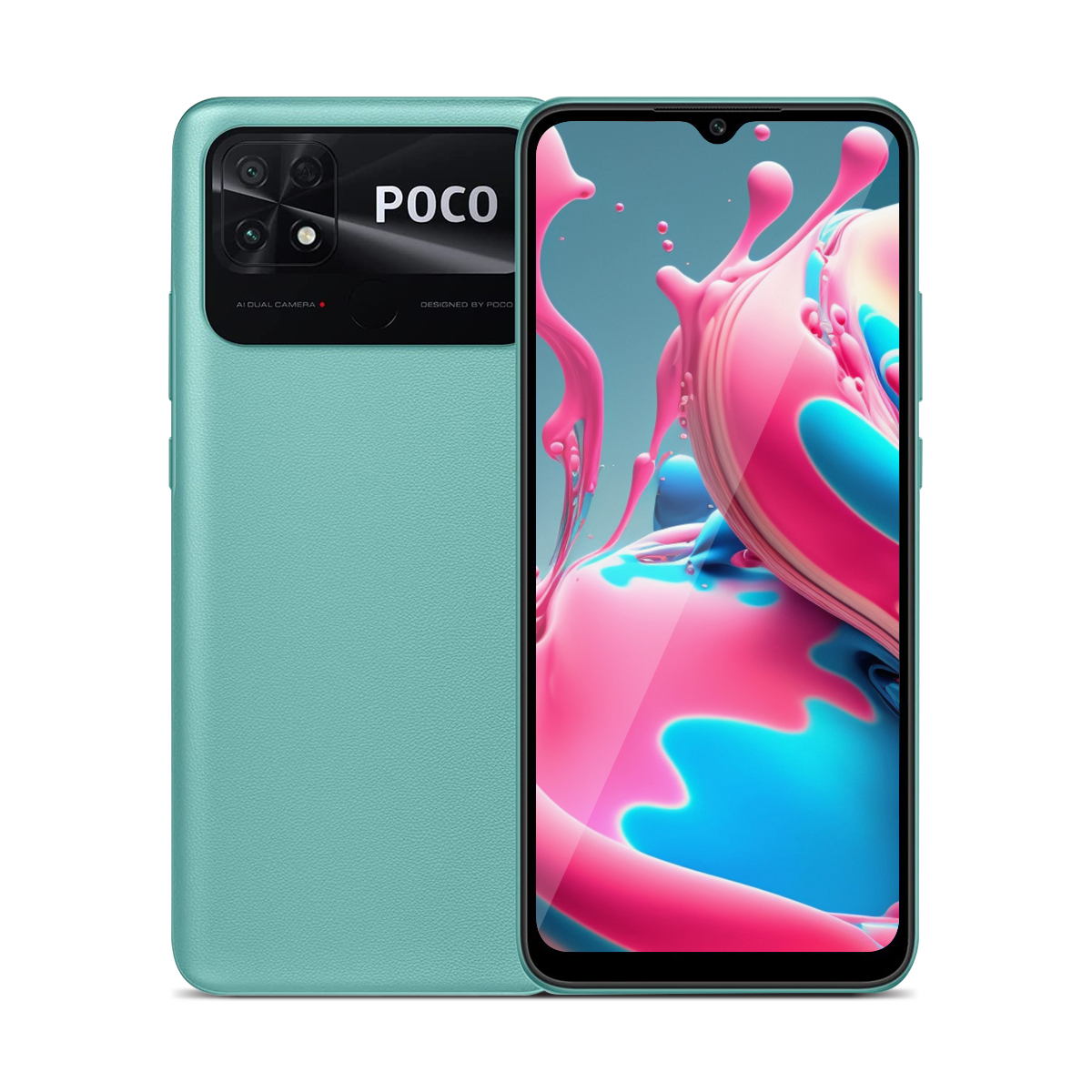 Celular Xiaomi Poco C40 4GB 64GB 6.71Pulg HD+ Dual Sim Pin Europeo Coral Green
