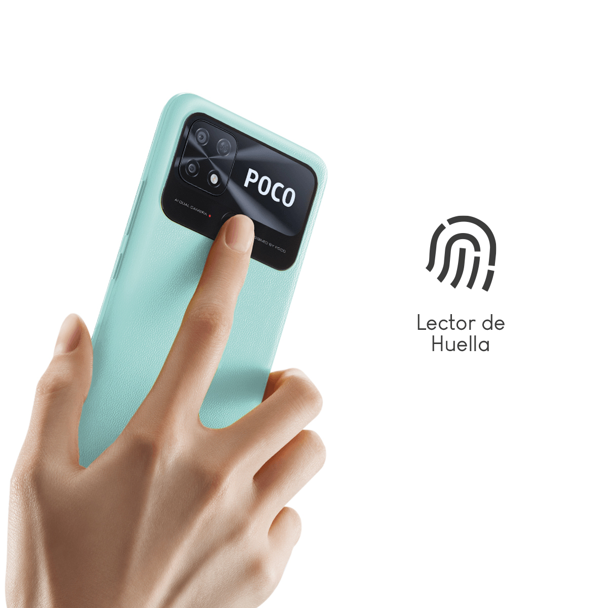 Celular Xiaomi Poco C40 4GB 64GB 6.71Pulg HD+ Dual Sim Pin Europeo Coral Green