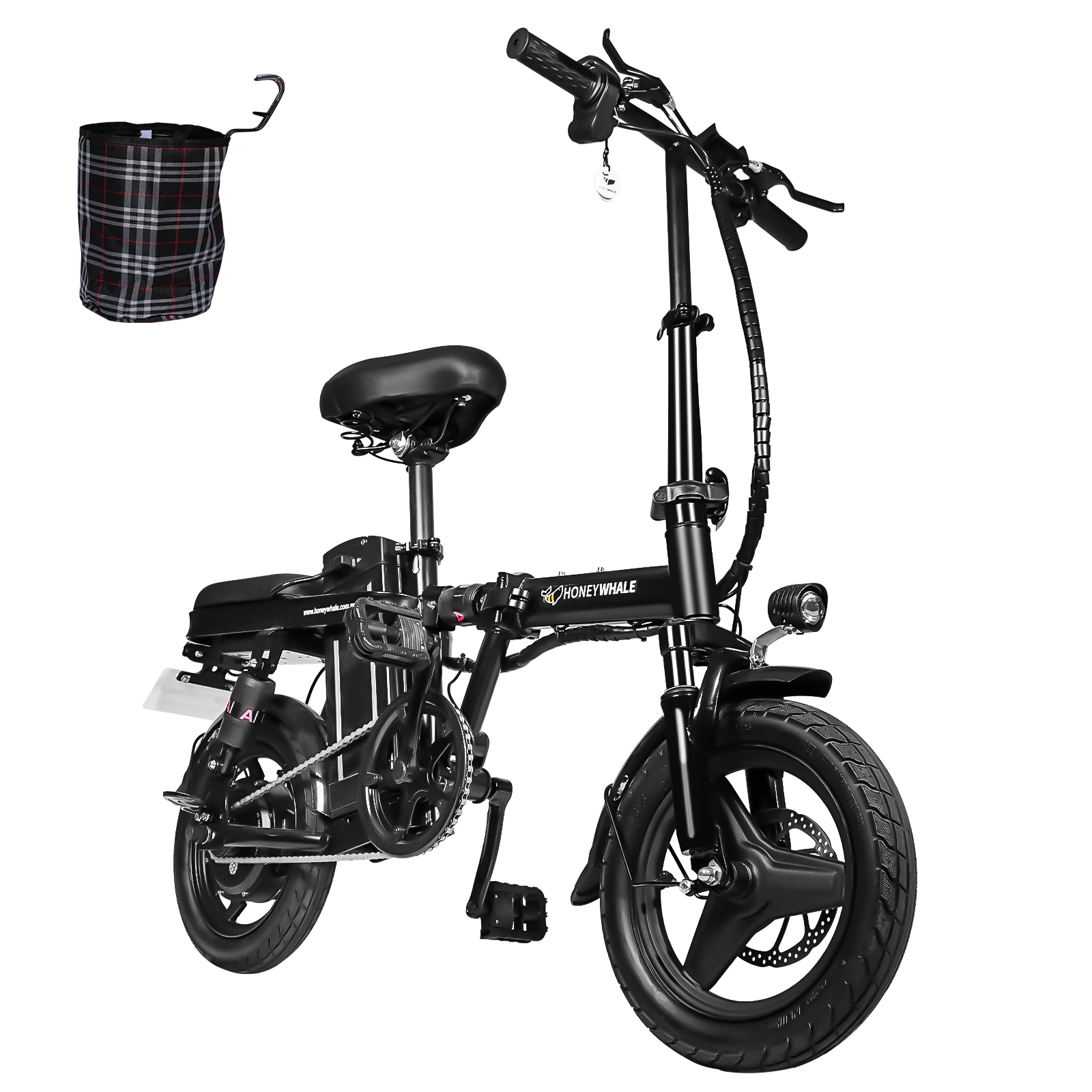Bicicleta Eléctrica Plegable Honey Whale S6 Pro Negro