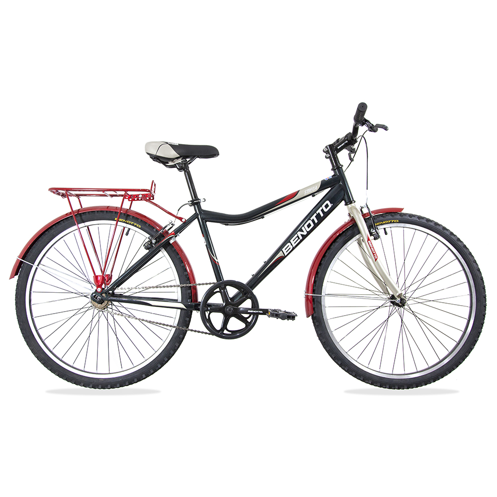 Bicicleta BENOTTO Montaña STREGA R26 Acero 1V. Verde Oscuro/Gris Dorado Hombre