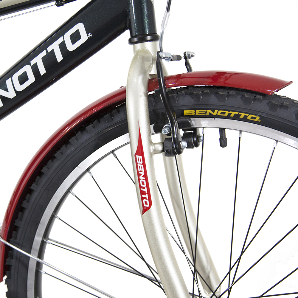 Bicicleta BENOTTO Montaña STREGA R26 Acero 1V. Verde Oscuro/Gris Dorado Hombre