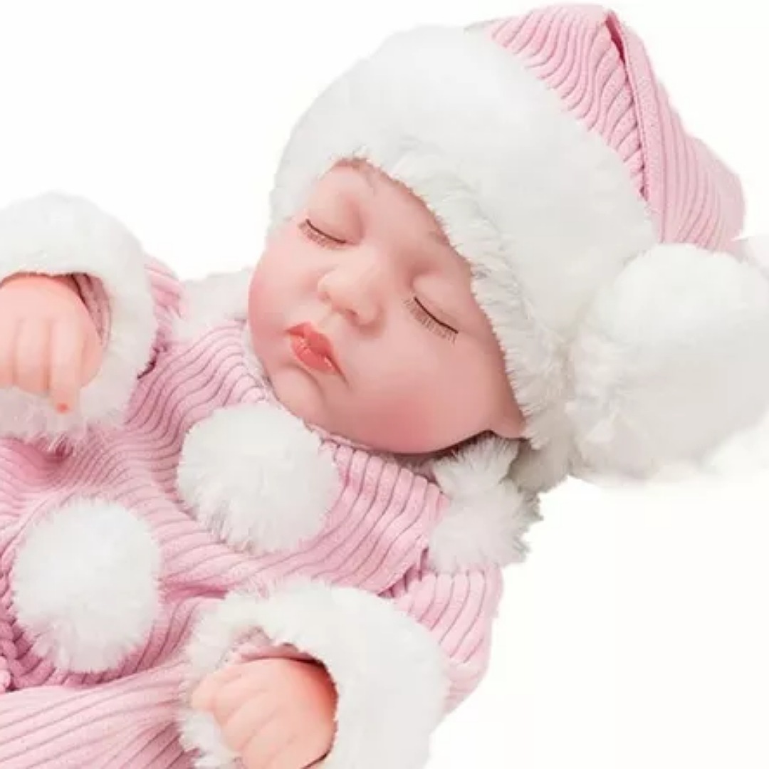 Muñeca Bebé Reborn Vinilo De Cuerpo Entero Lindo Regalo 10in rosa
