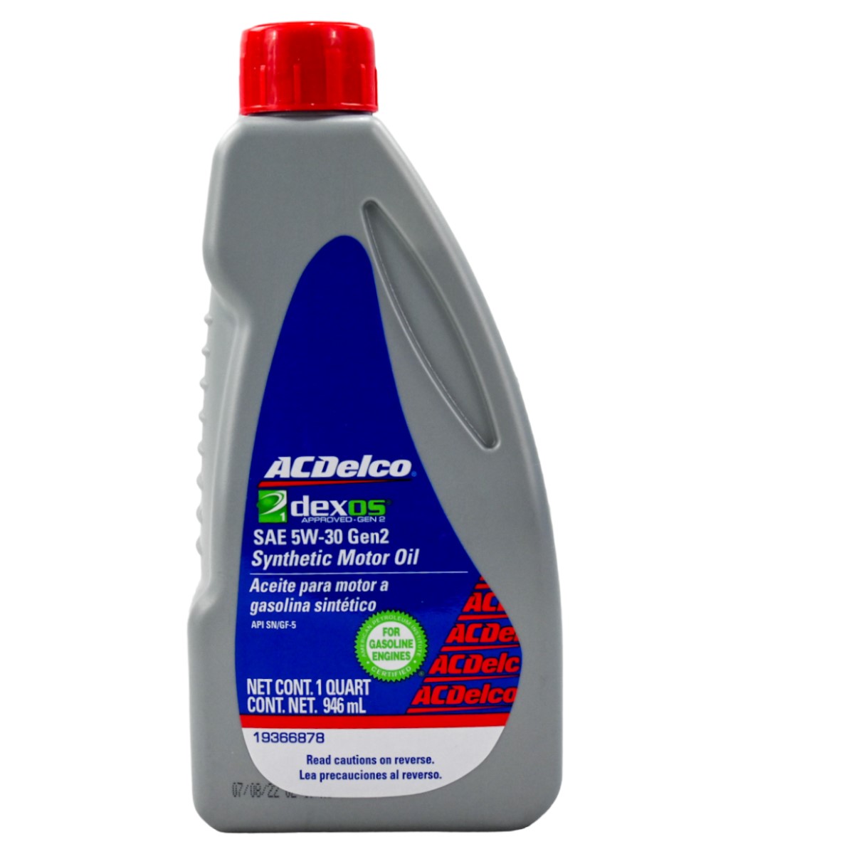 Aceite para motor a gasolina sintética ACDelco original