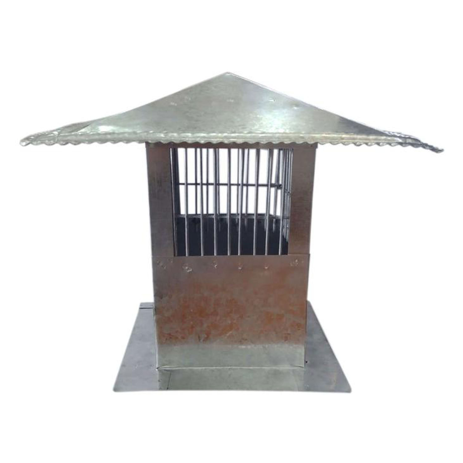 Ducto Sombrero Chino Cuadrado, MXCSM-259, 44x44 pulg, terminación vertical, galvanizado, Malla Electrosoldada, cal, 20, CuadriSombrerete