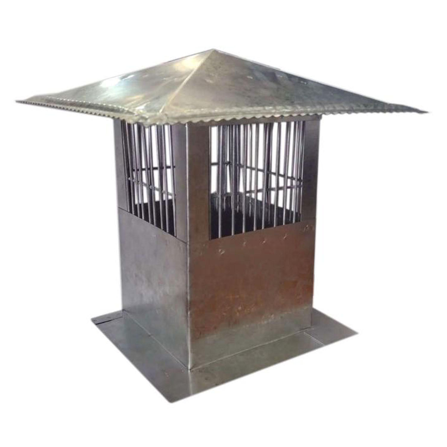 Ducto Sombrero Chino Cuadrado, MXCSM-259, 44x44 pulg, terminación vertical, galvanizado, Malla Electrosoldada, cal, 20, CuadriSombrerete