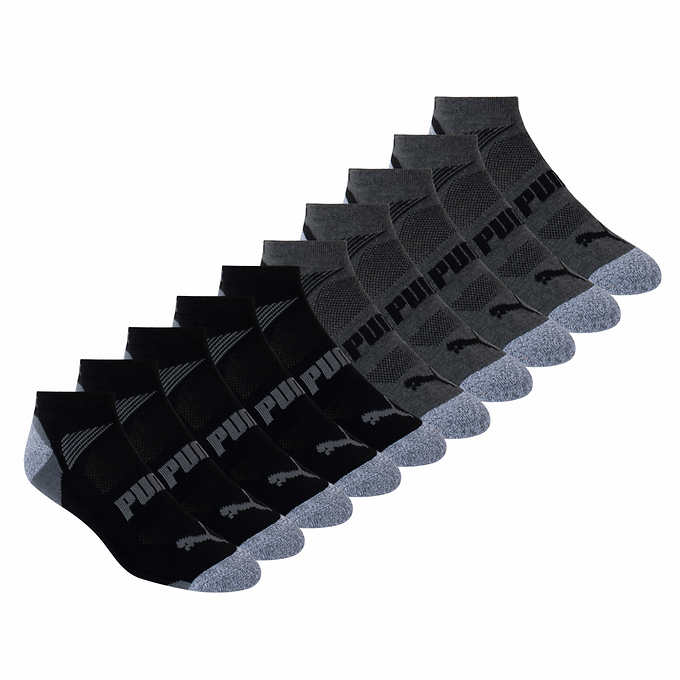 PUMA Paquete de 10 calcetines de corte bajo para niños